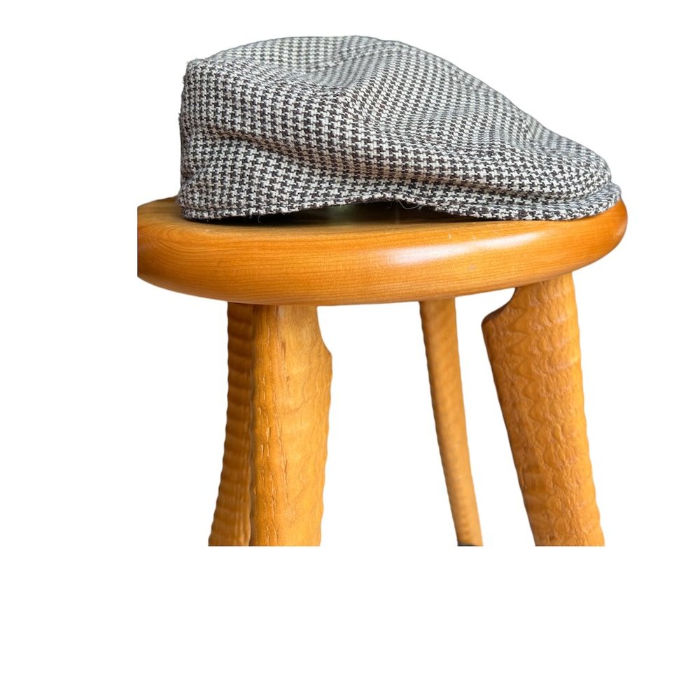 Wool Houndstooth Brown and Tan Cap
